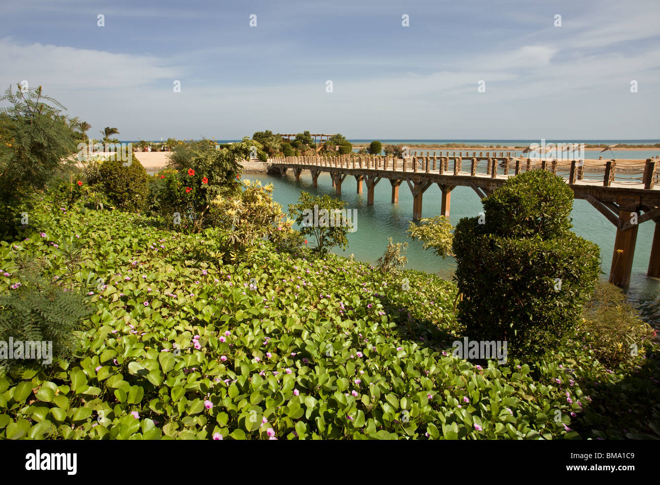 El Gouna: Canals and Greenery Stock Photo