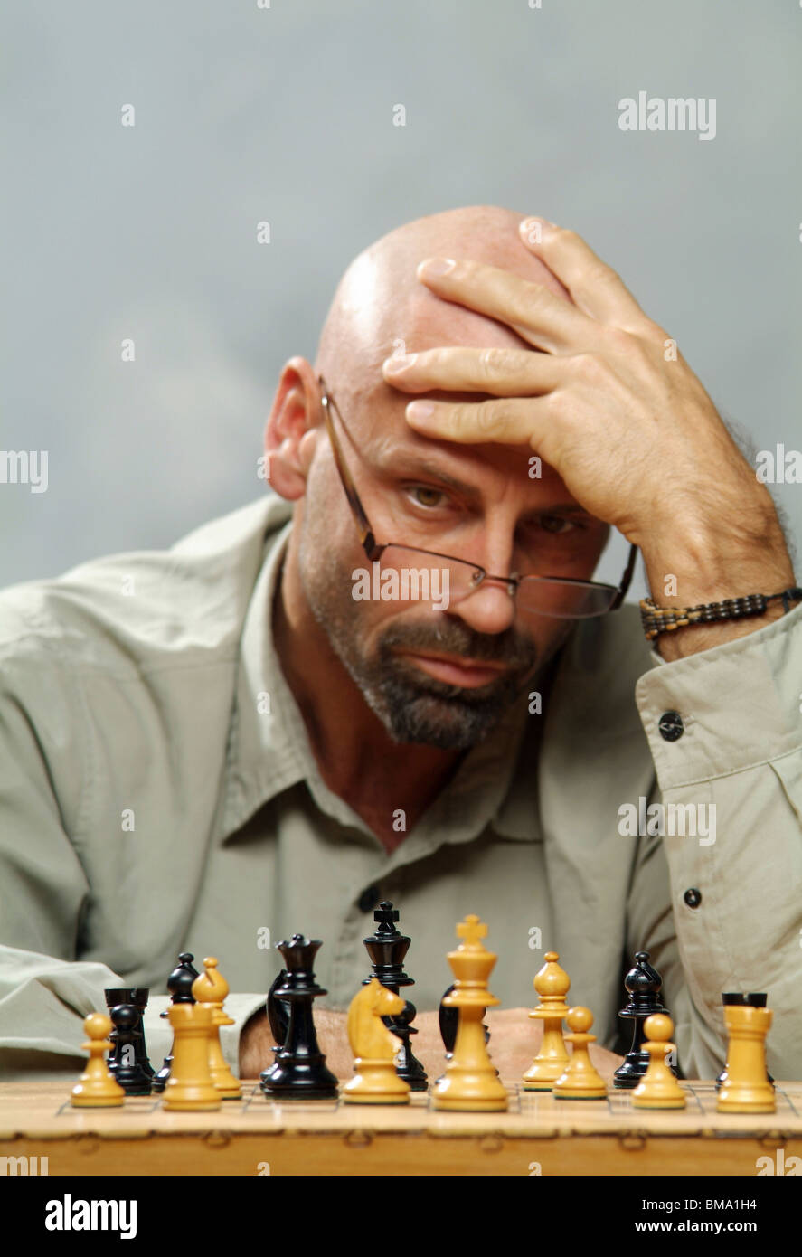 A chess player Stock Photo