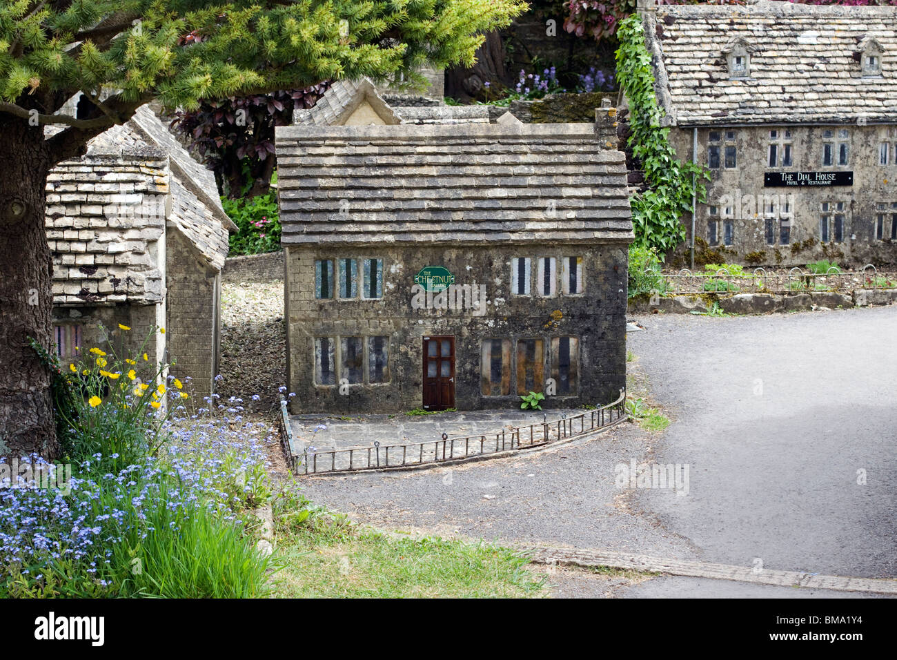Miniature Village Made Stone Bourton High Resolution Stock Photography