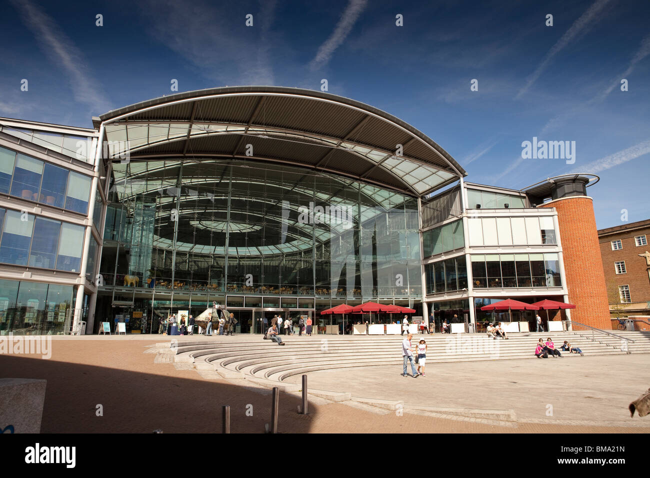 The Forum Millennium library in Norwich, Norfolk Stock Photo - Alamy