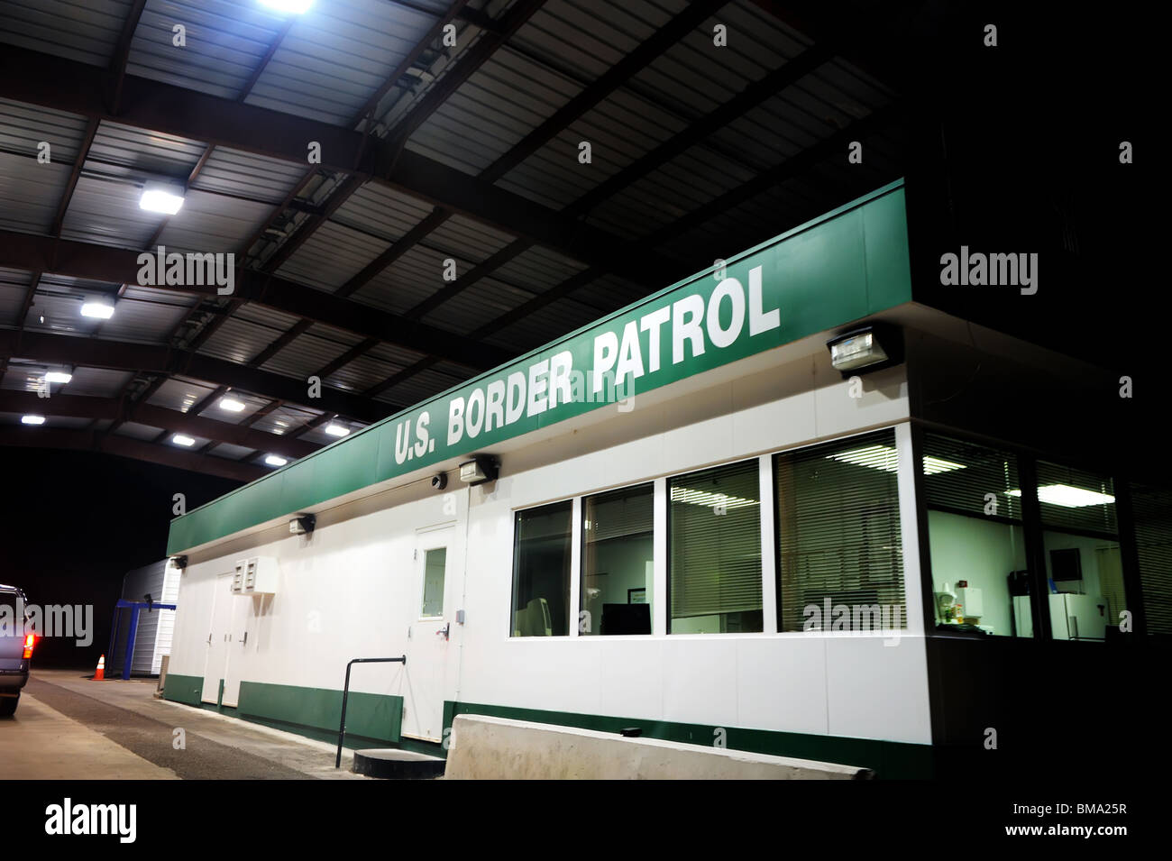 Image of a US border patrol building Stock Photo