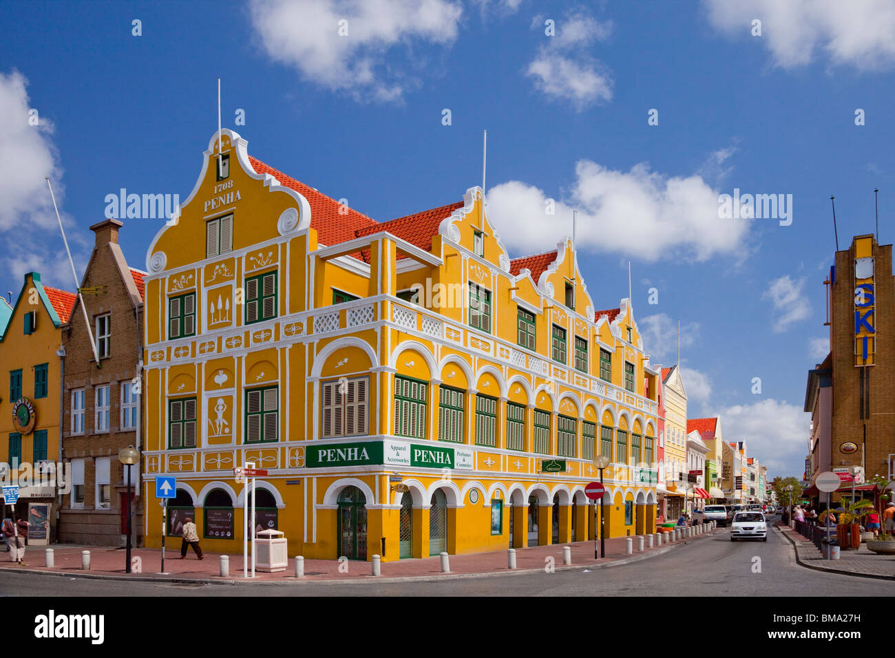 Dutch colonial architecture in Willemstad, Curacao, Netherland Antilles Stock Photo - Alamy