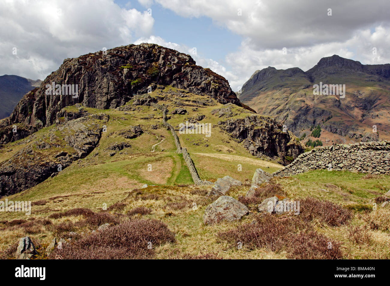 Side Pike on Lingmoor Fell near Great Langdale, Cumbria. Stock Photo