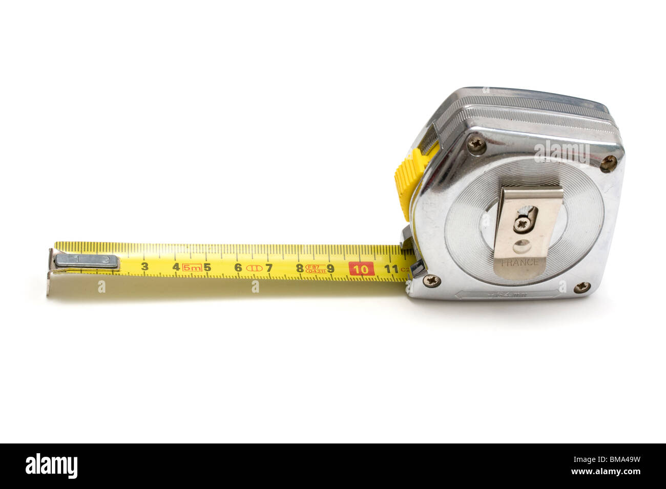 Tape measure isolated on white background Stock Photo