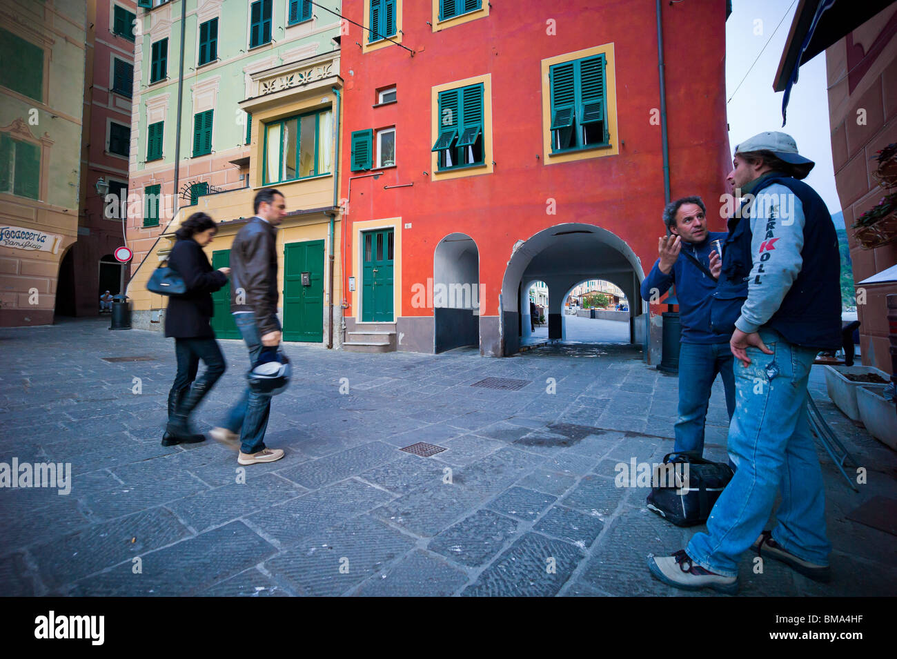 Camogli, Italy: Streetscene Stock Photo