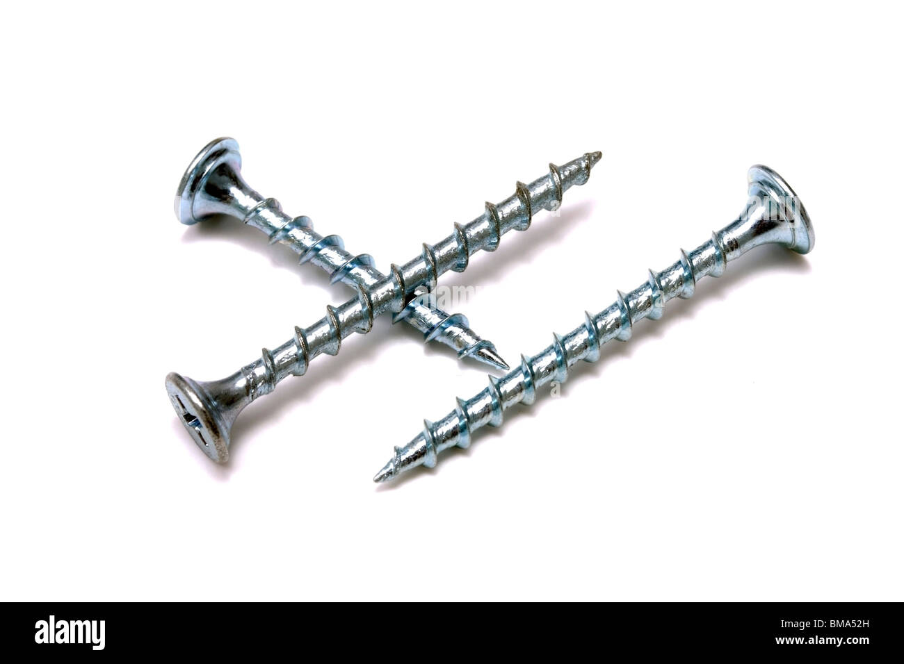 Screws isolated on white Stock Photo