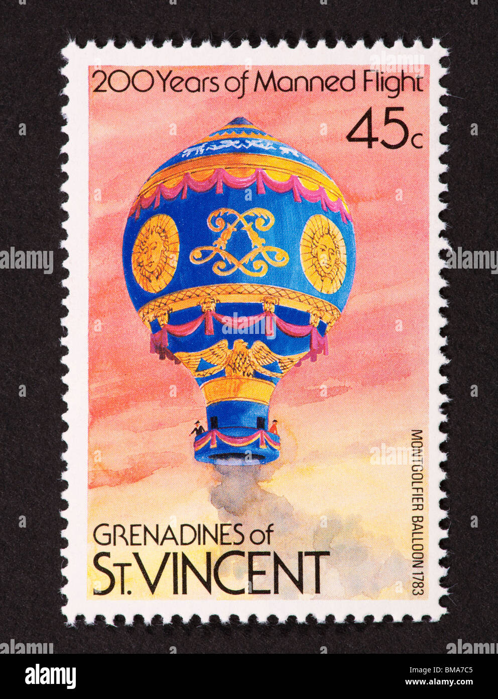 Postage stamp from the Grenadines of Saint Vincent depicting the
