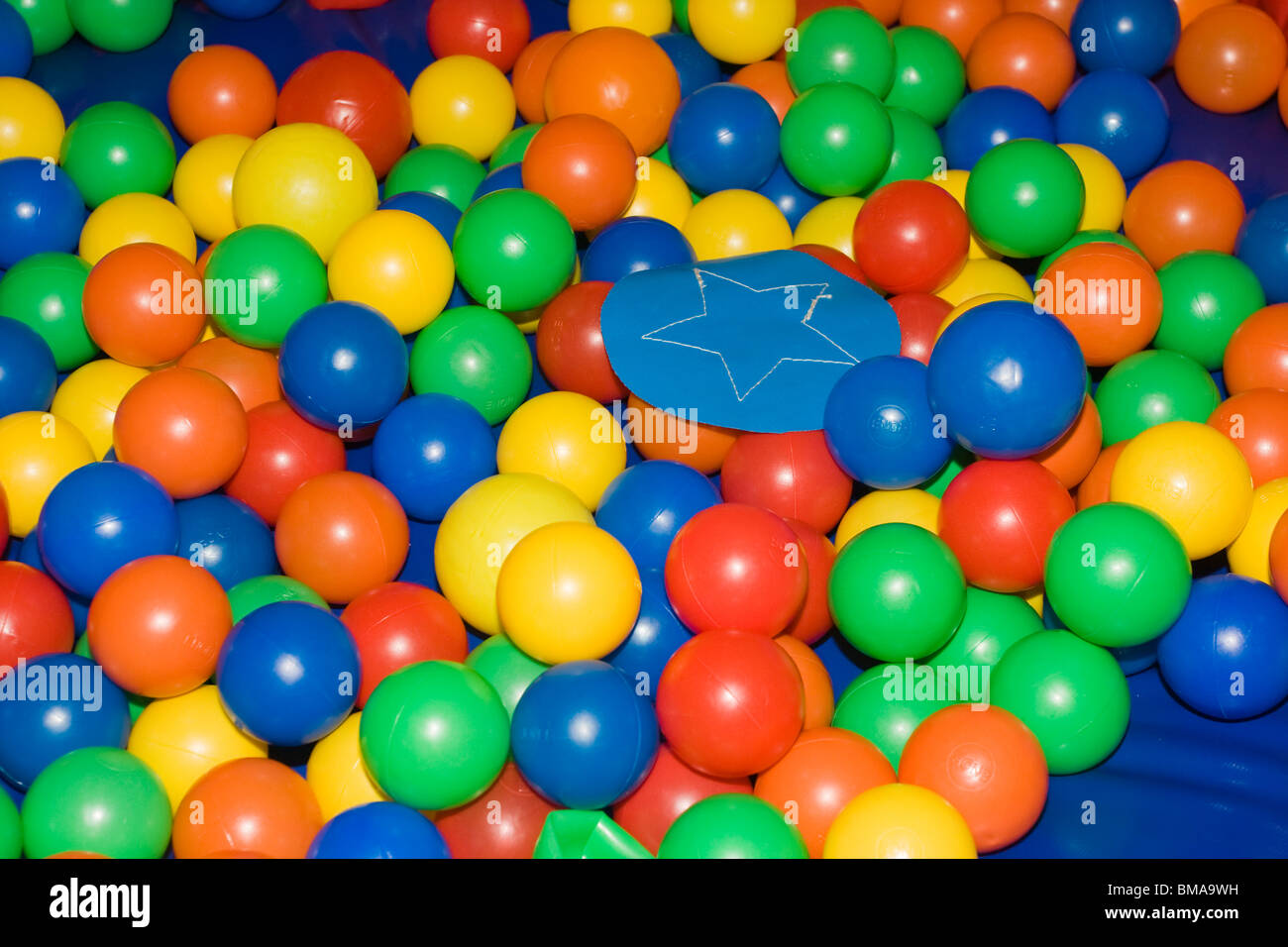 Colored plastic balls in play area Stock Photo Alamy