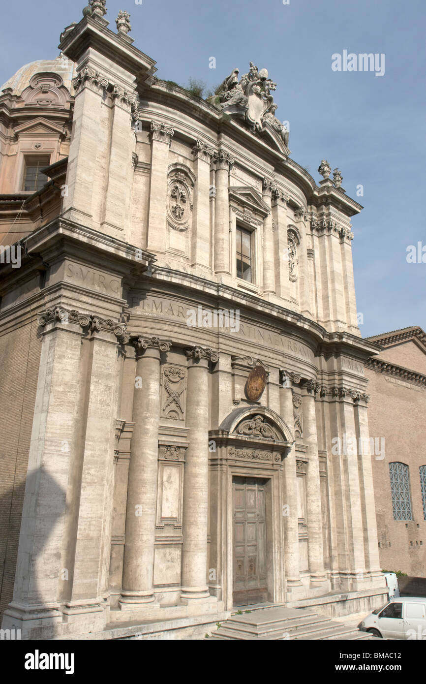 Rome, Italy. Façade of church Santi Luca e Martina Stock Photo - Alamy
