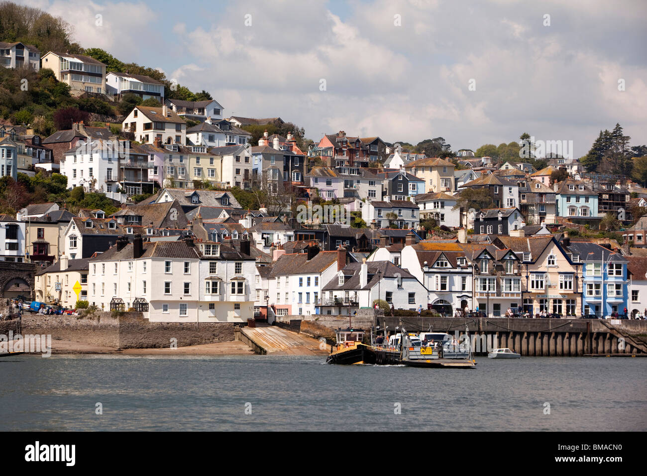 UK, England, Devon, Dartmouth, Lower Ferry crossing River Dart Stock Photo