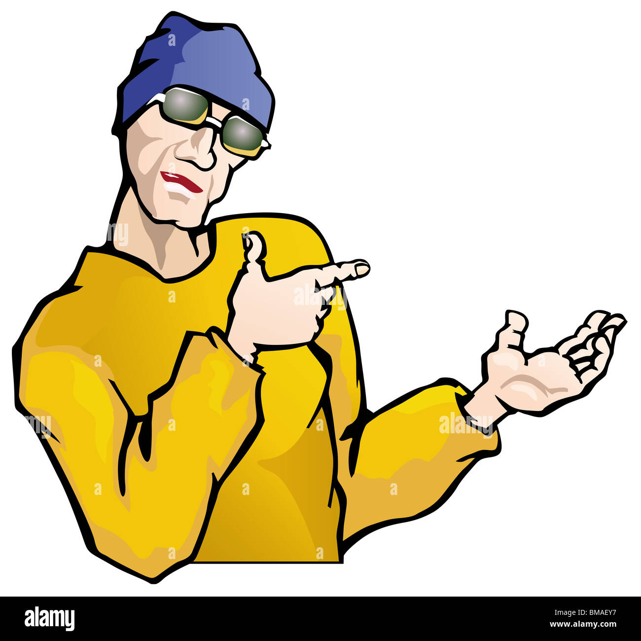 Raver men on white background Stock Photo - Alamy