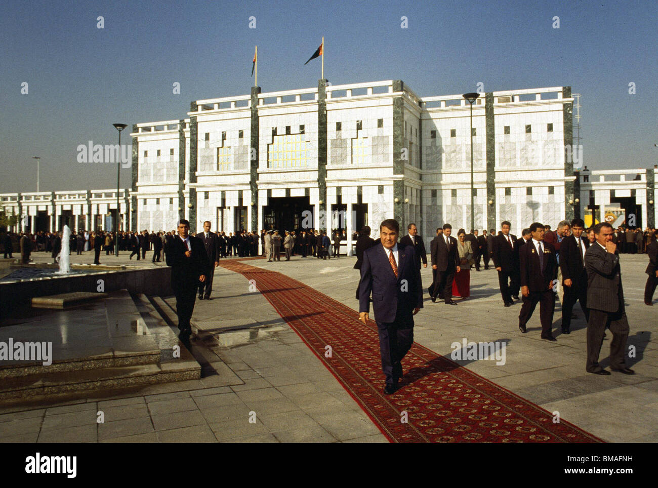 October 1998. Ashgabat, Turkmenistan. President Saparmurat Niyazov. Stock Photo