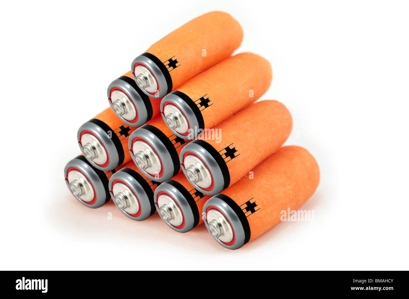 Concept photo about clean renewable energy batteries Stock Photo