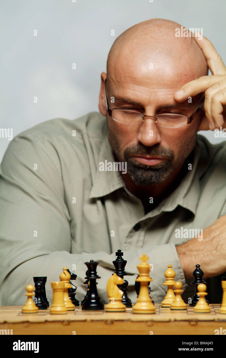 A chess player Stock Photo