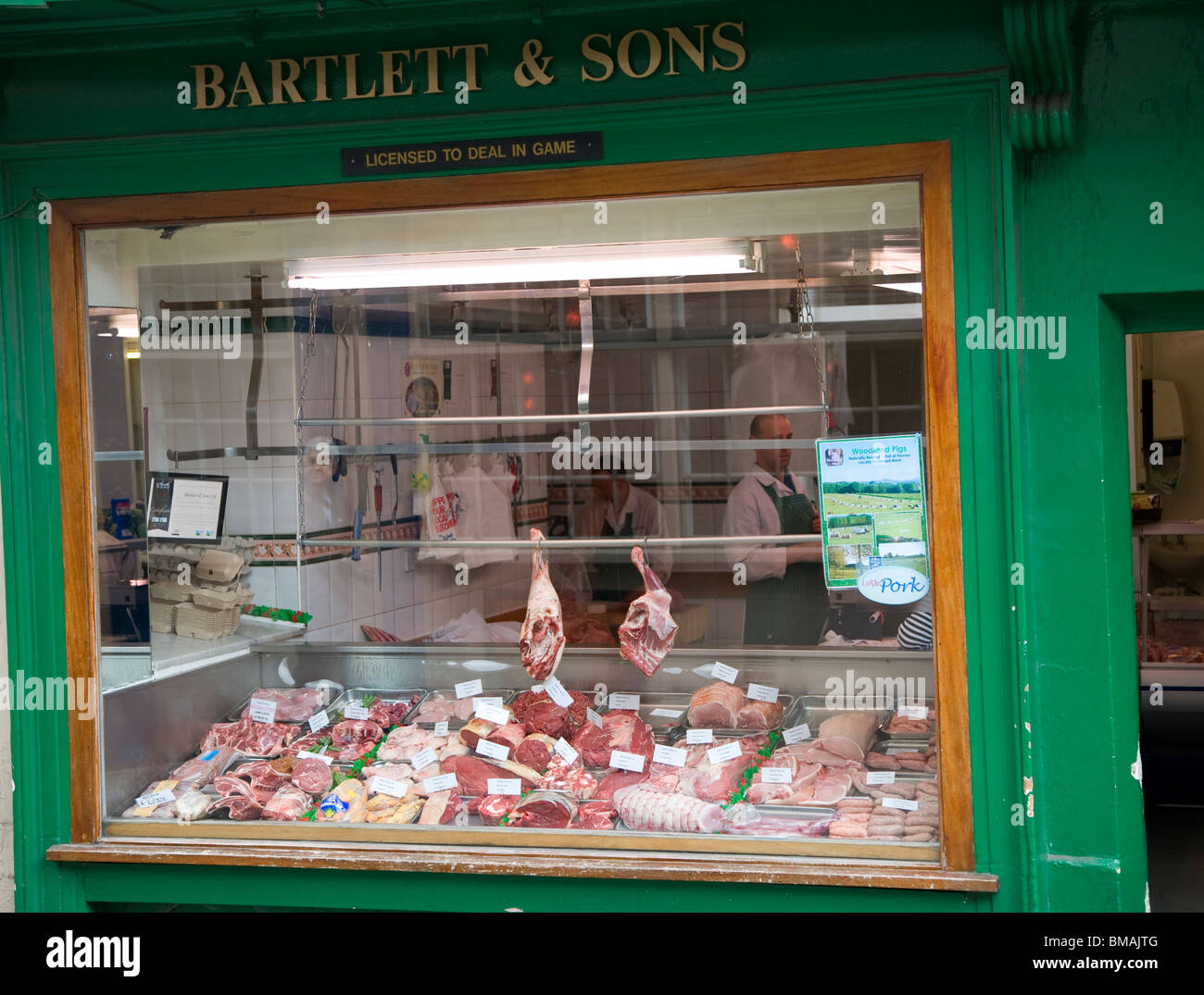 Butcher shop, Green Street, Bath Stock Photo Alamy