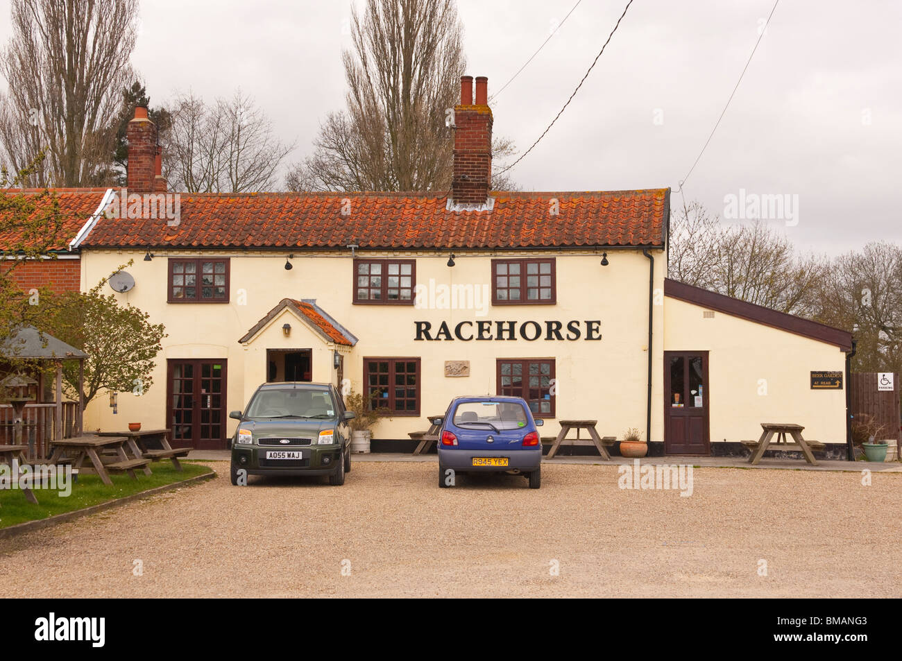 The Racehorse pub in the village of Westhall in Suffolk , England , Great Britain , Uk Stock Photo