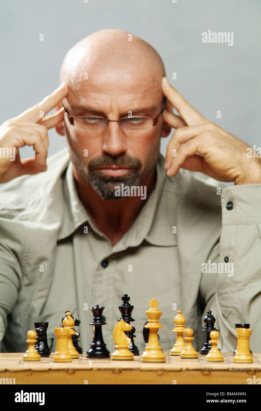 A chess player Stock Photo