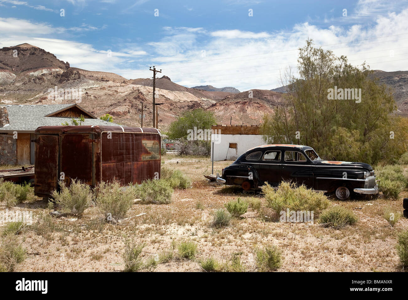 Abandoned homestead in Beatty Nevada USA Stock Photo Alamy