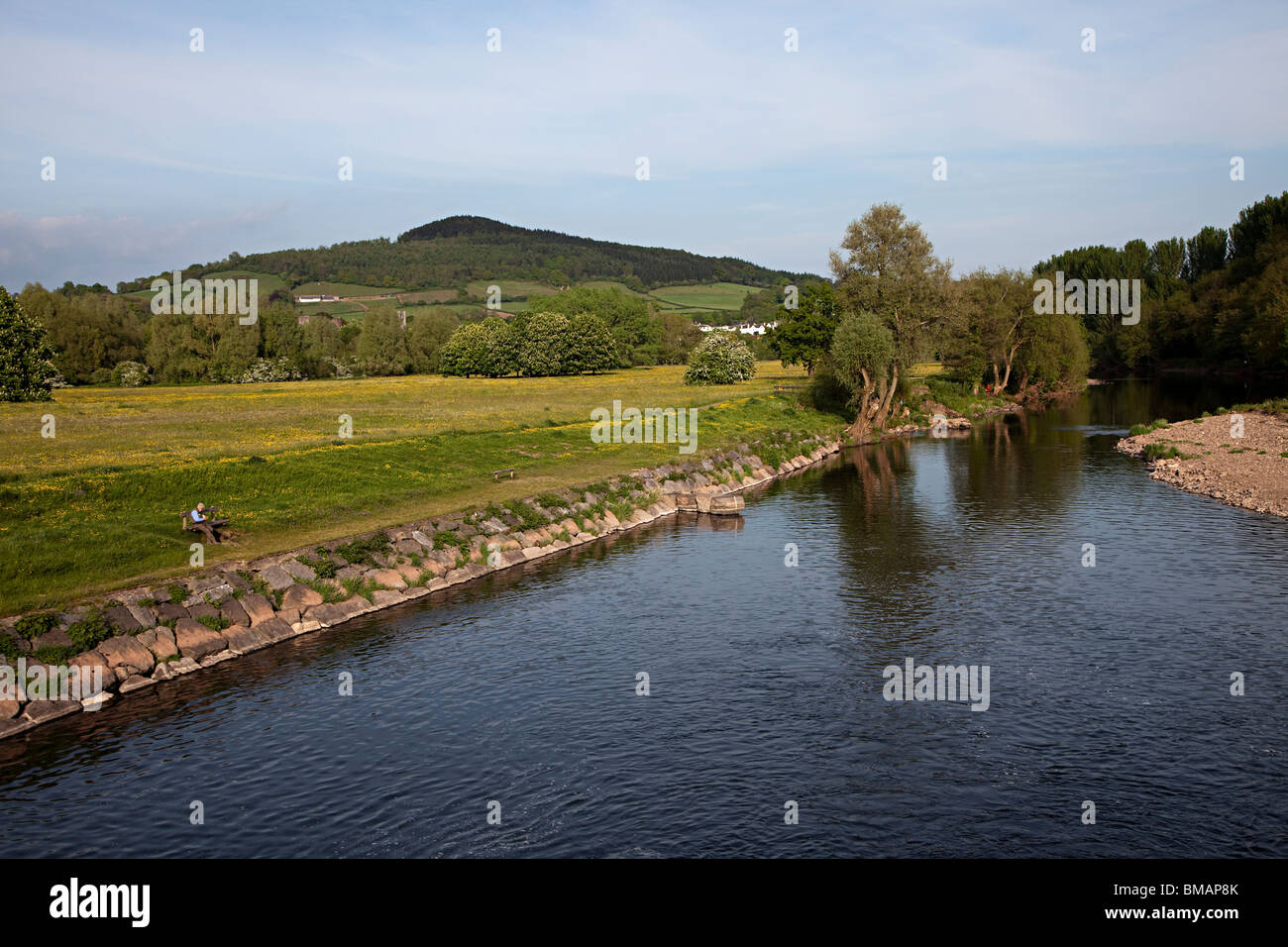 River usk at abergavenny hi-res stock photography and images - Alamy