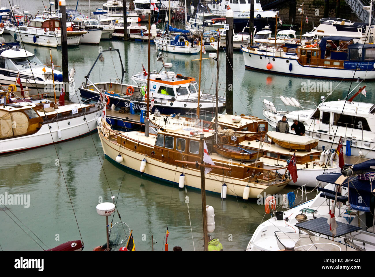 Little ships in Ramsgate harbour Stock Photo - Alamy