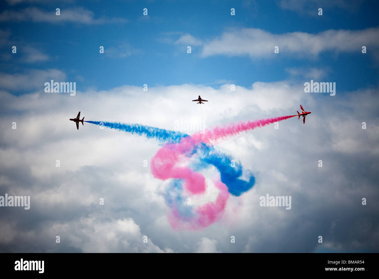 The Red Arrows Display Team at the Otterburn Festival, Northumberland, England Stock Photo