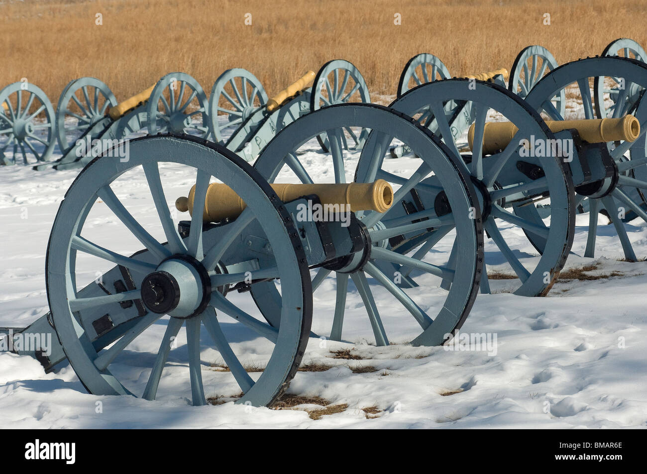 Artillery defending the Continental Army winter camp at Valley Forge, Pennsylvania. Digital photograph Stock Photo