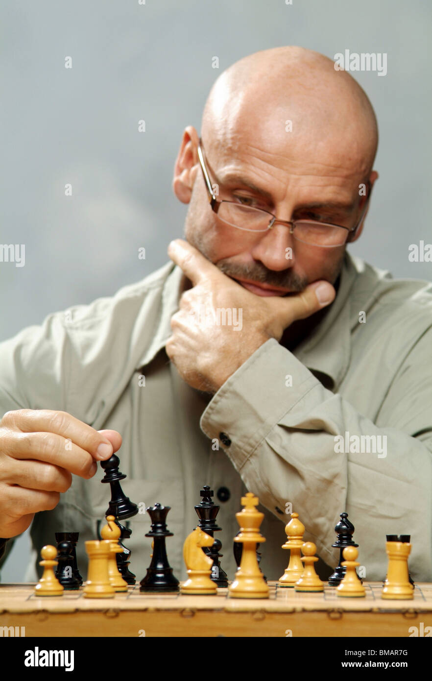A chess player Stock Photo