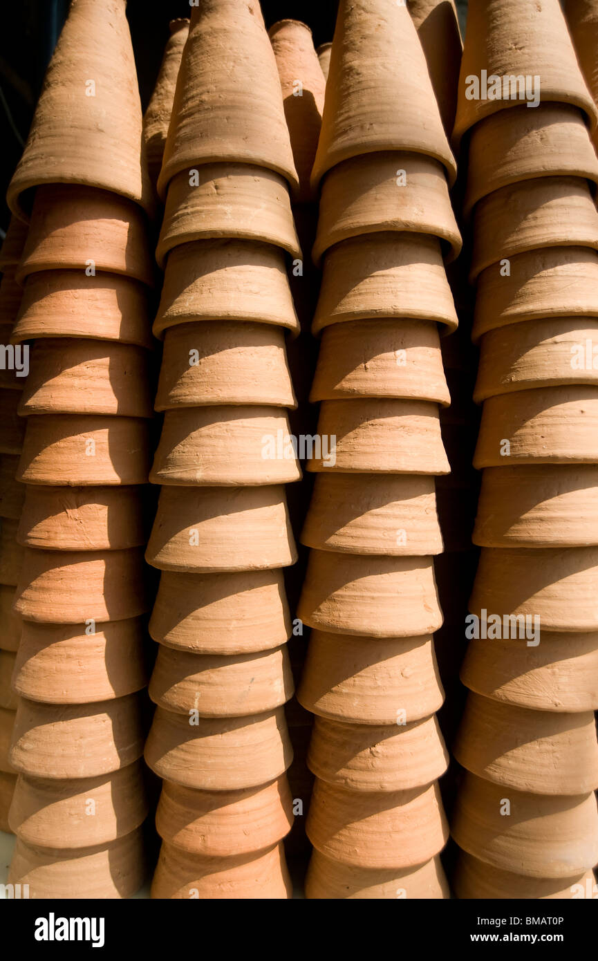 Disposable and recyclable terra cotta cups for lassi, an Indian