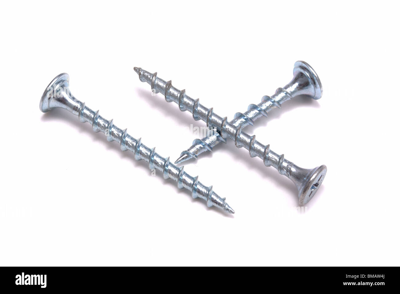 Screws isolated on white Stock Photo