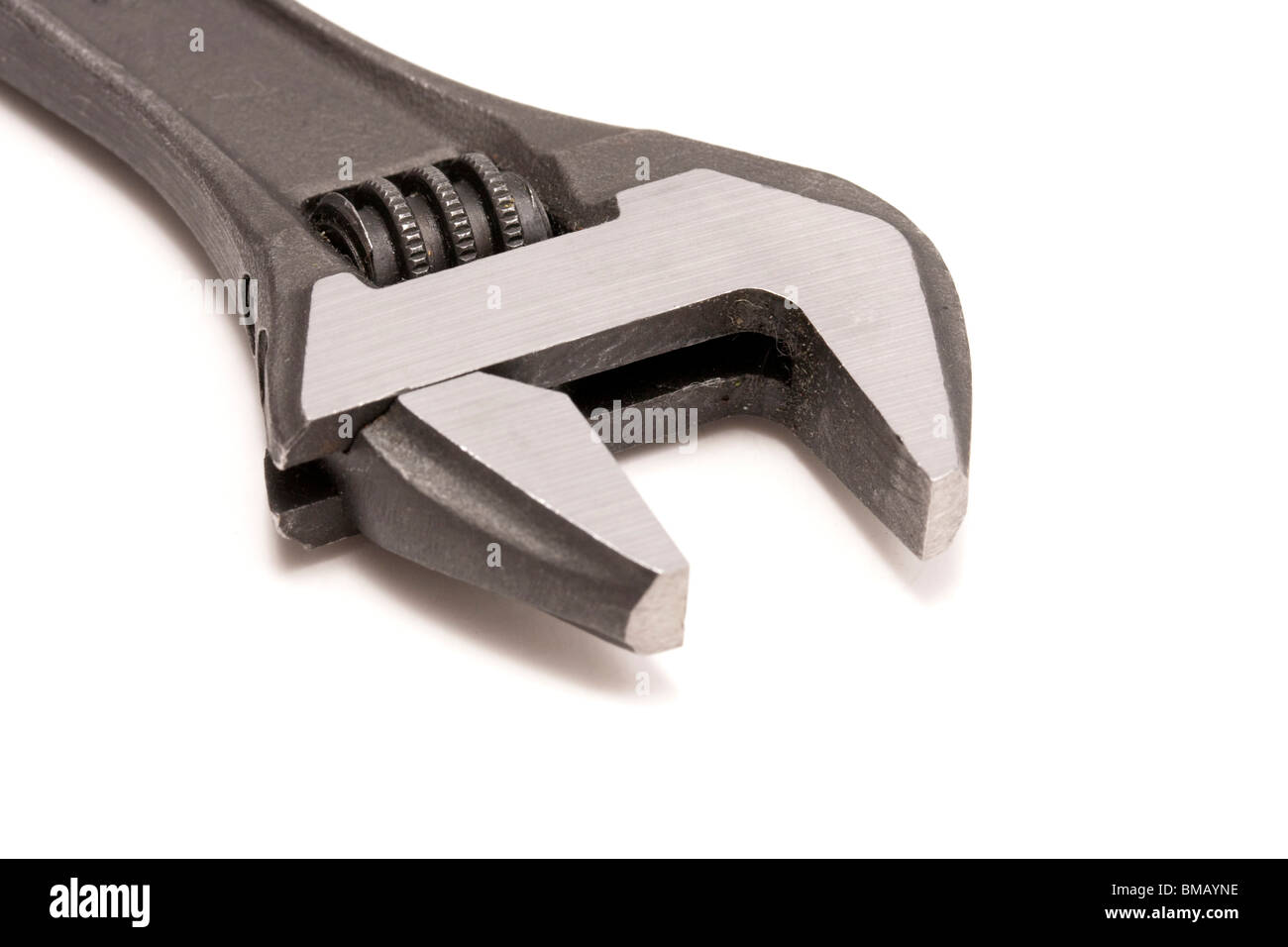 Adjustable wrench isolated on white background Stock Photo - Alamy