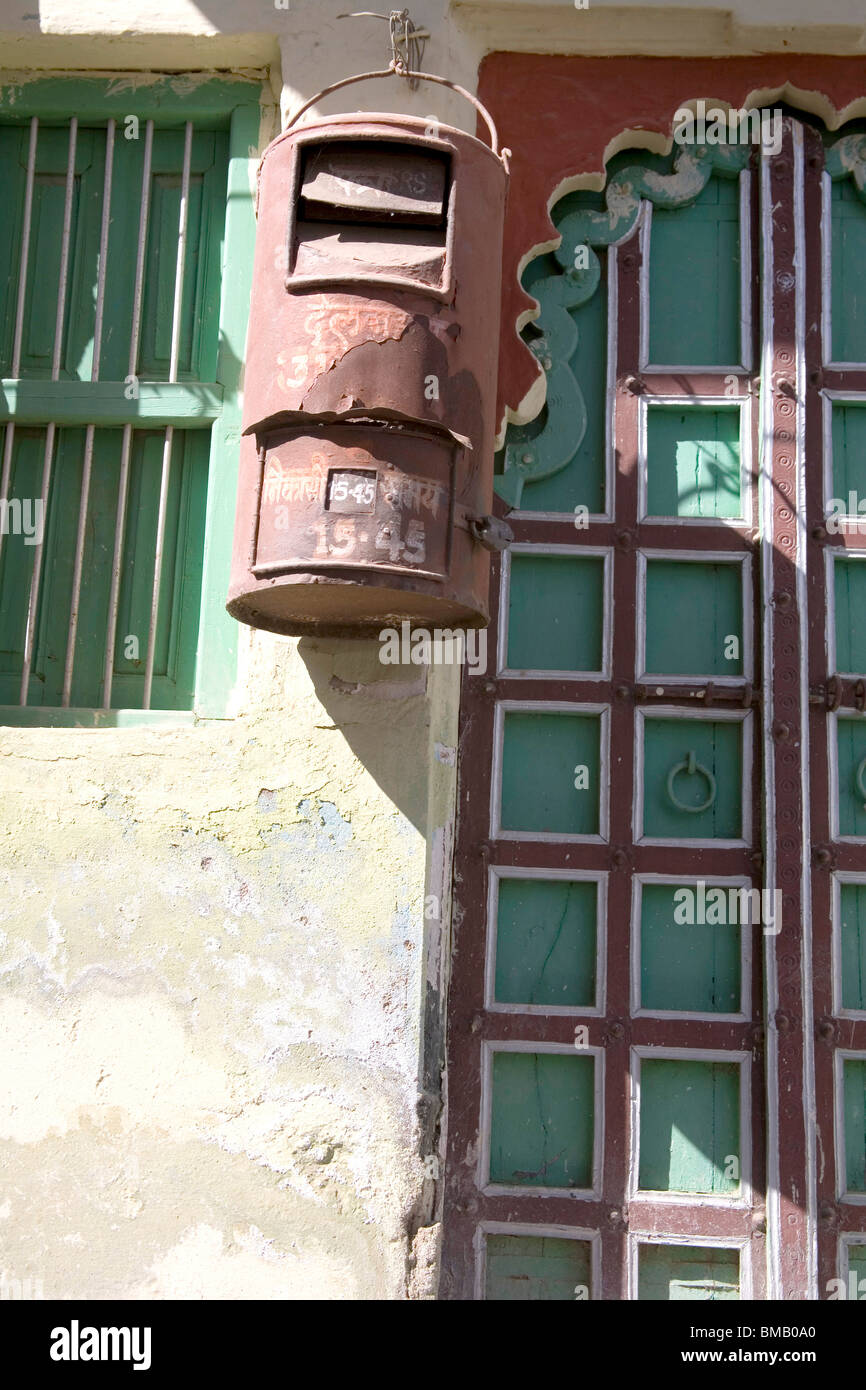 Letterbox ; Semi urban village Dilwara ; Udaipur ; Rajasthan ; India Stock Photo