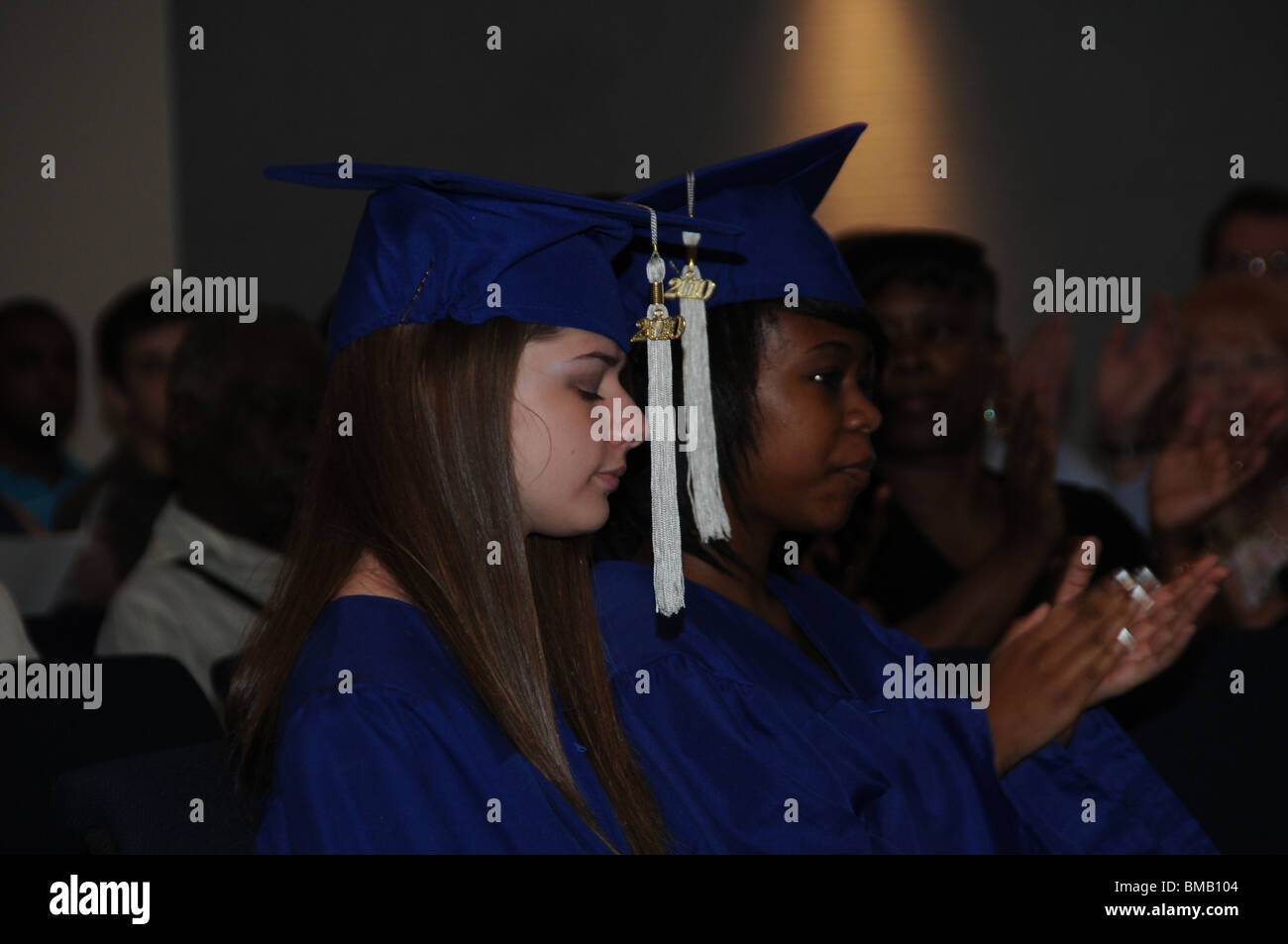 Home Schooled high school graduates are honored at their church The  Solid Rock Church in Riverdale Park,Md Stock Photo