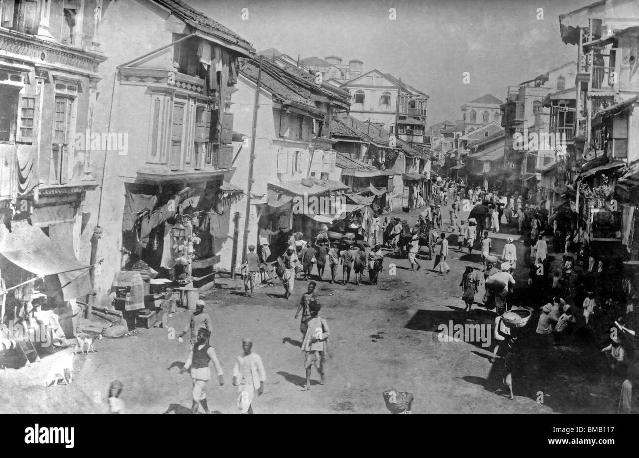 Street scene, Bombay, India, circa 1922 Stock Photo