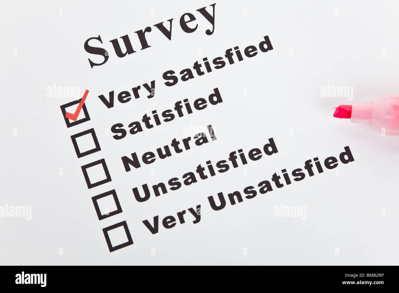 Survey and questionnaire, business concept Stock Photo