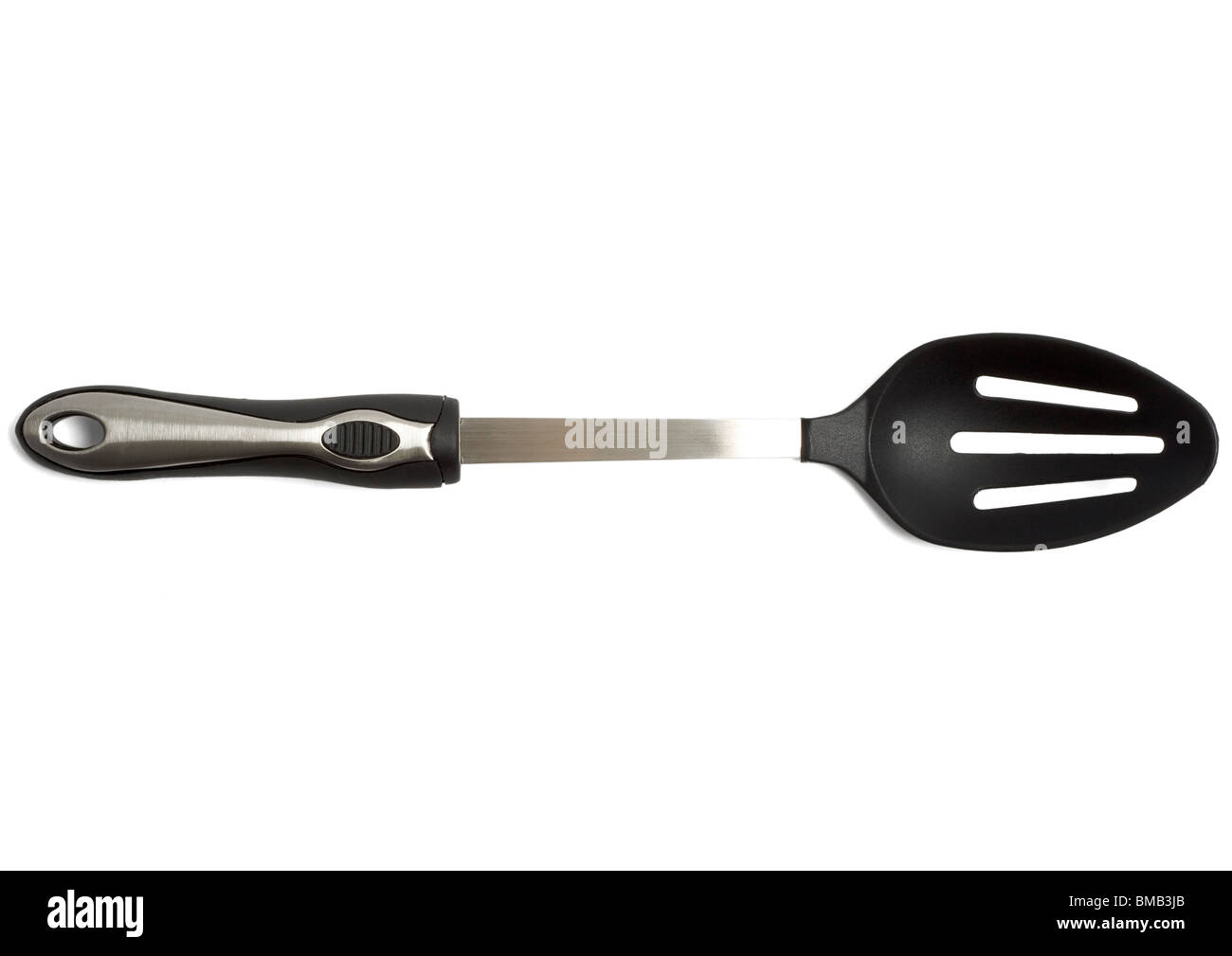 Slotted spoon on white background Stock Photo Alamy