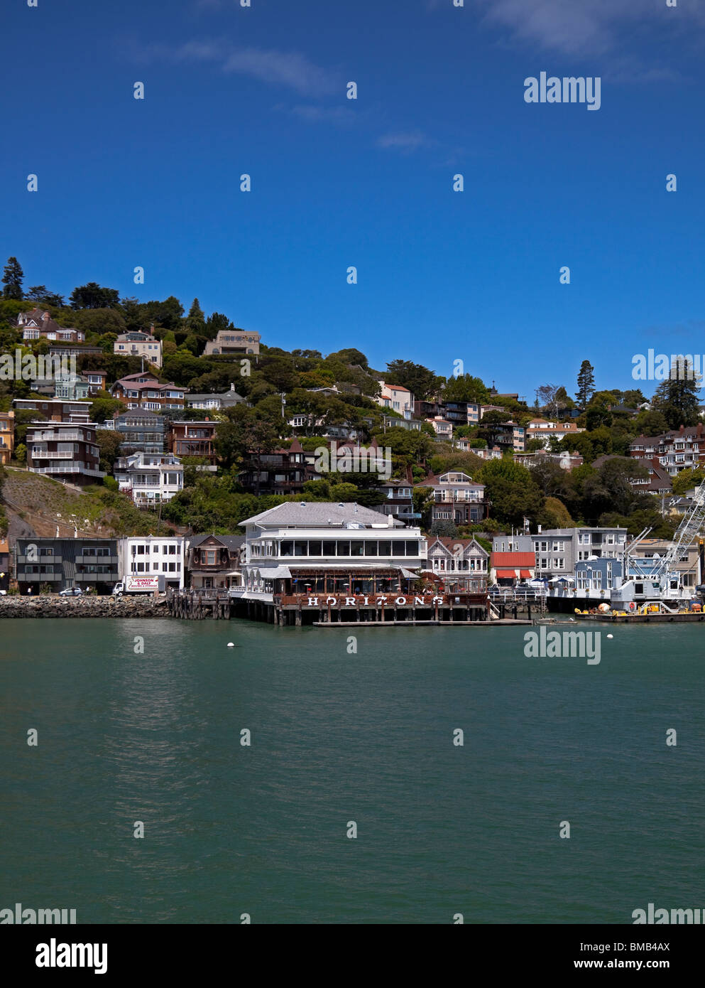 Waterfront of Sausalito, California USA Stock Photo