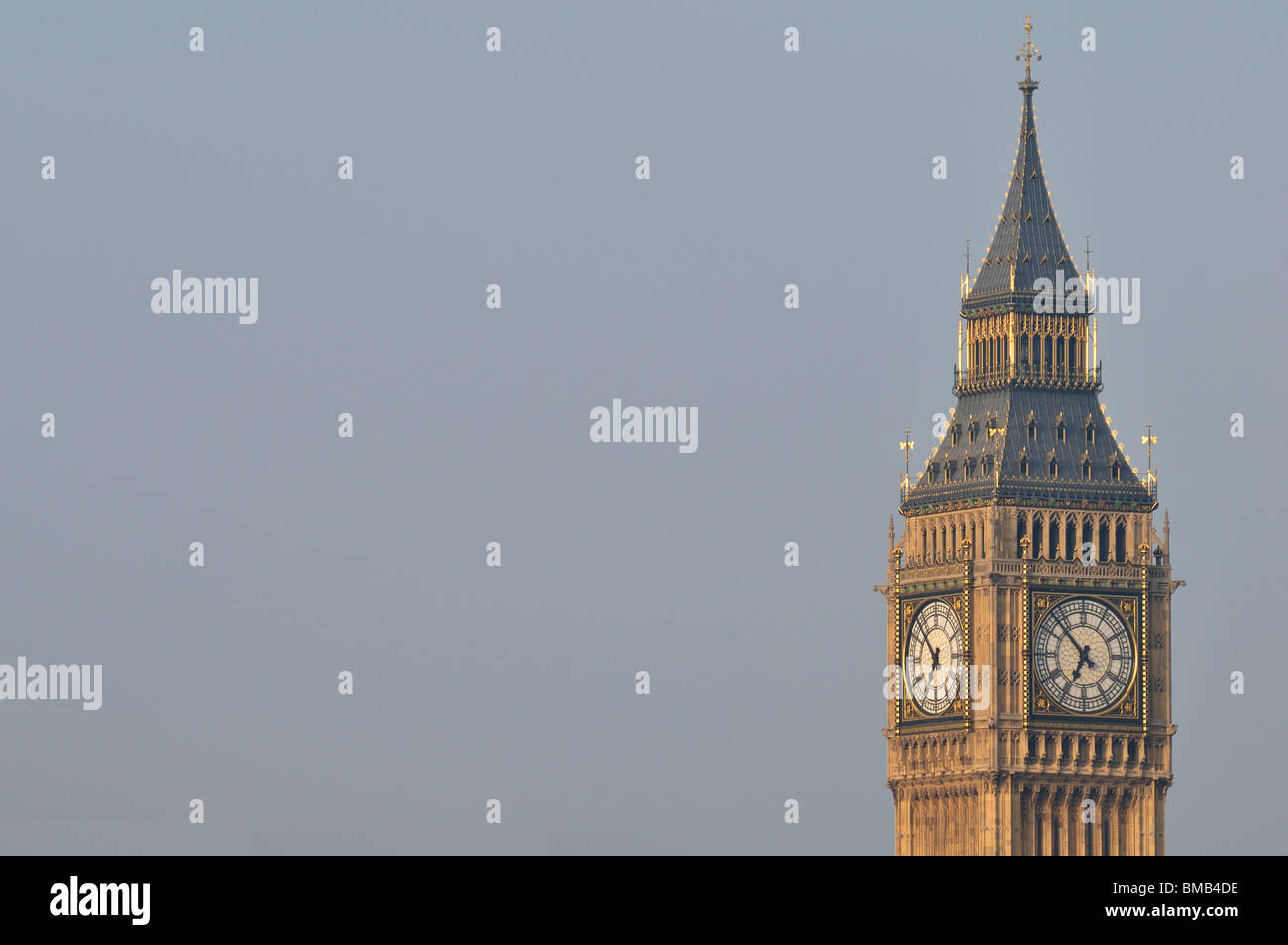 Elizabeth tower, Big Ben clock tower, Houses of Parliament, Palace of Westminster, London, United Kingdom Stock Photo