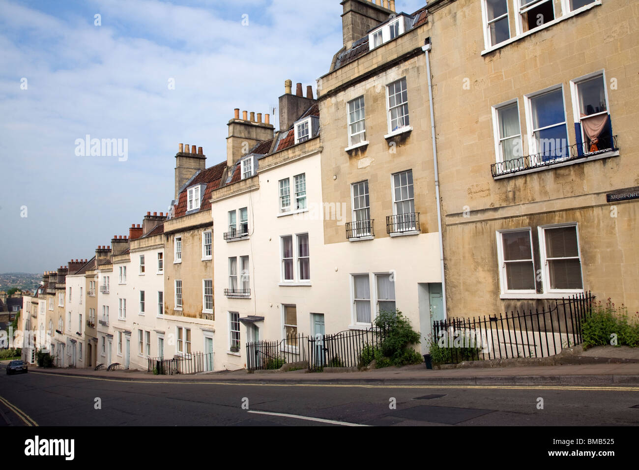 terraced houses, Morford Street, Bath Stock Photo Alamy