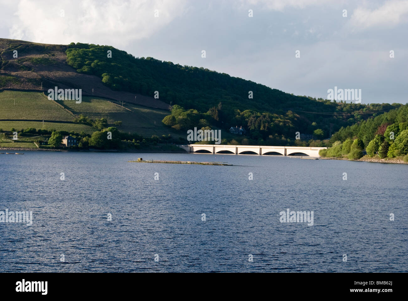 view of ladybower viaduct bridge a57 snake pass road lady