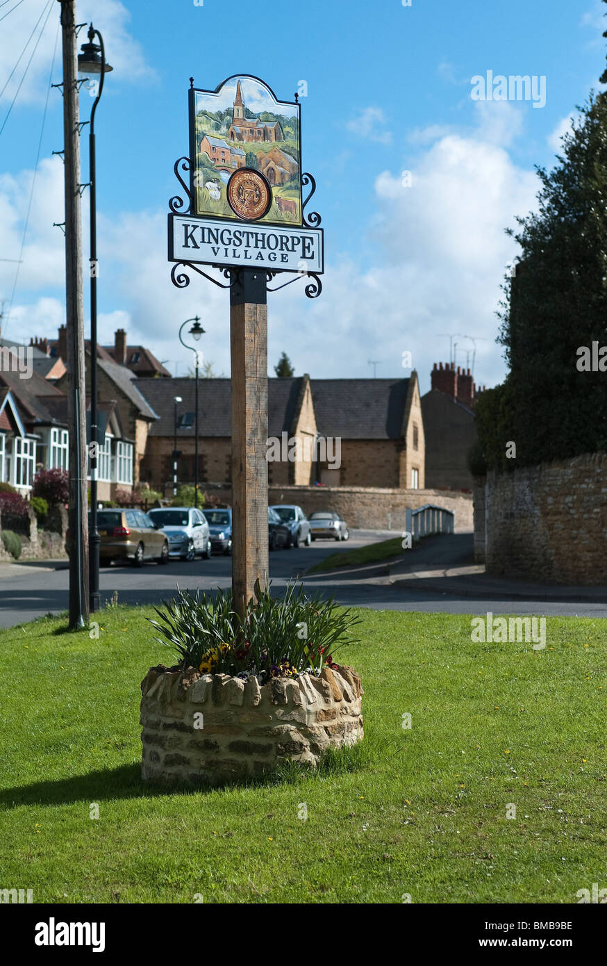 Sign in Kingsthorpe village Northampton England UK EU Stock Photo Alamy