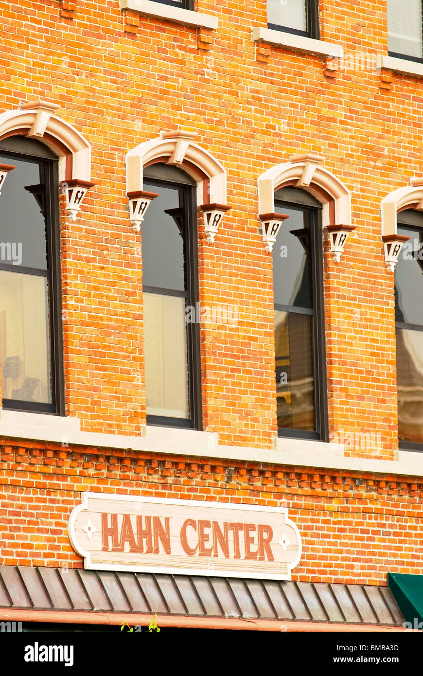 Perry Street in the old city of Napolean, Ohio. Historic old building