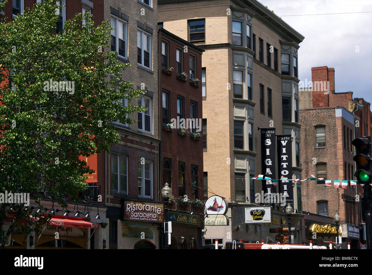 Hanover street boston's north end hires stock photography and images