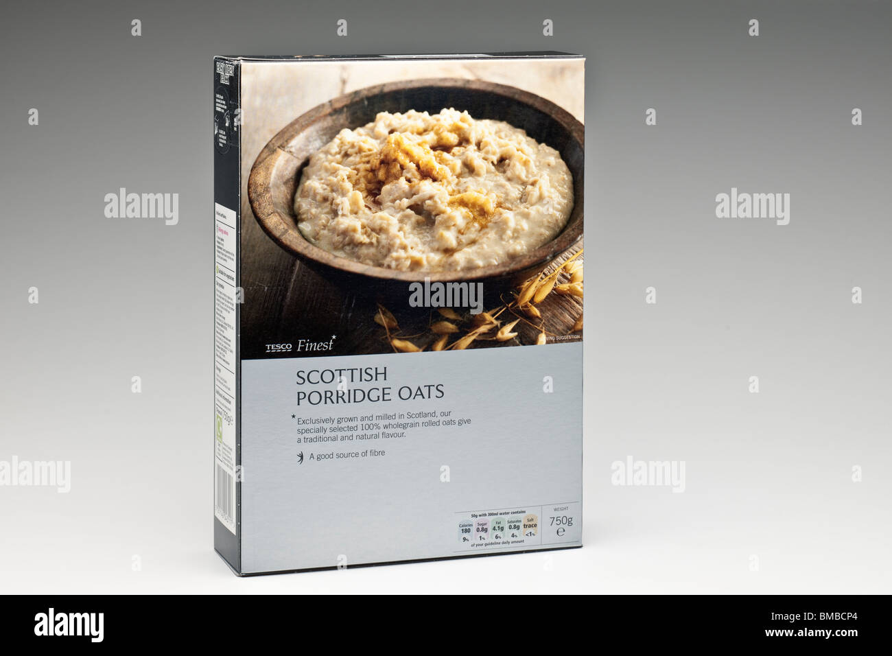 750g Box of Tesco finest Scottish porridge oats Stock Photo