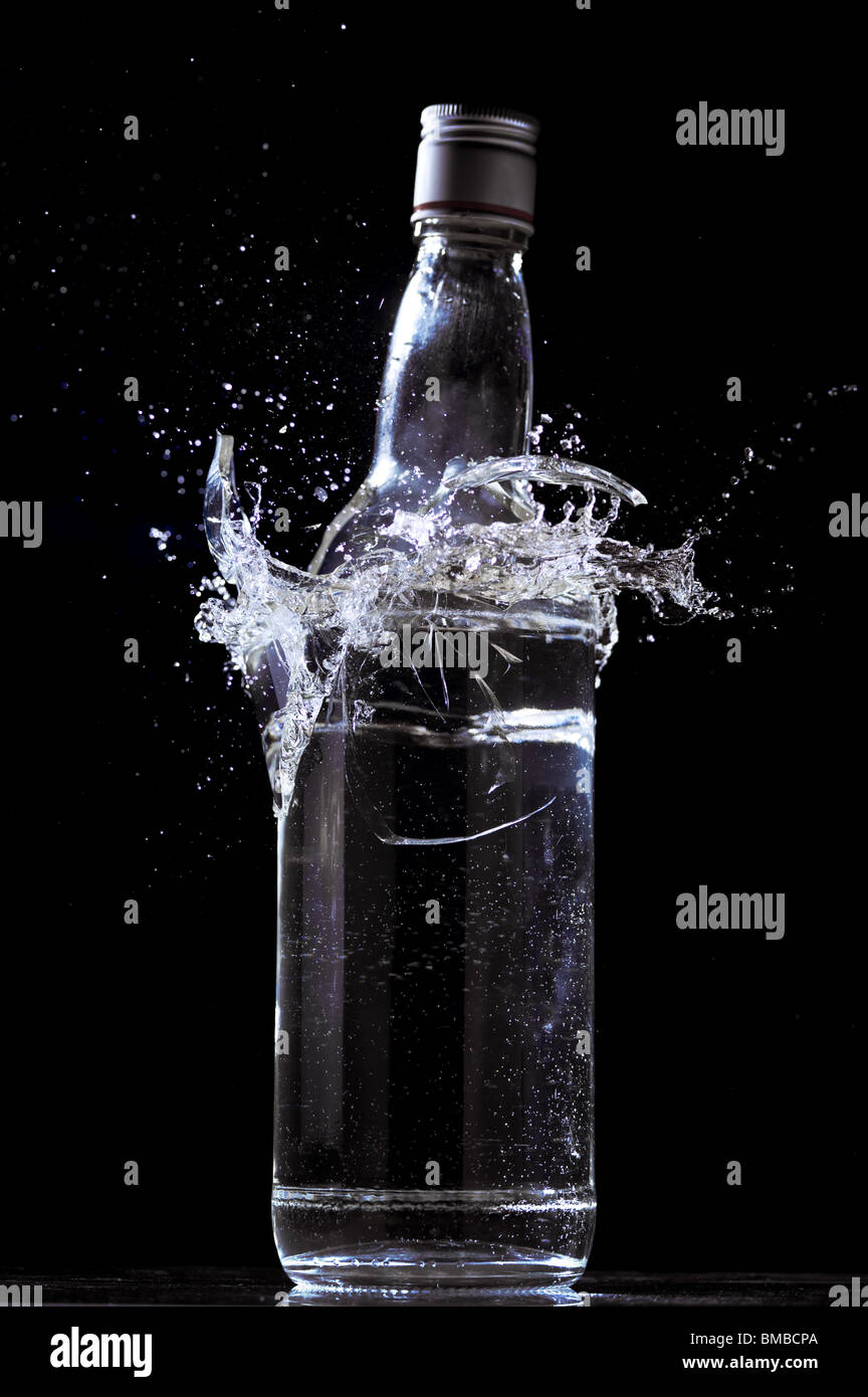 Full bottle breaking Stock Photo Alamy