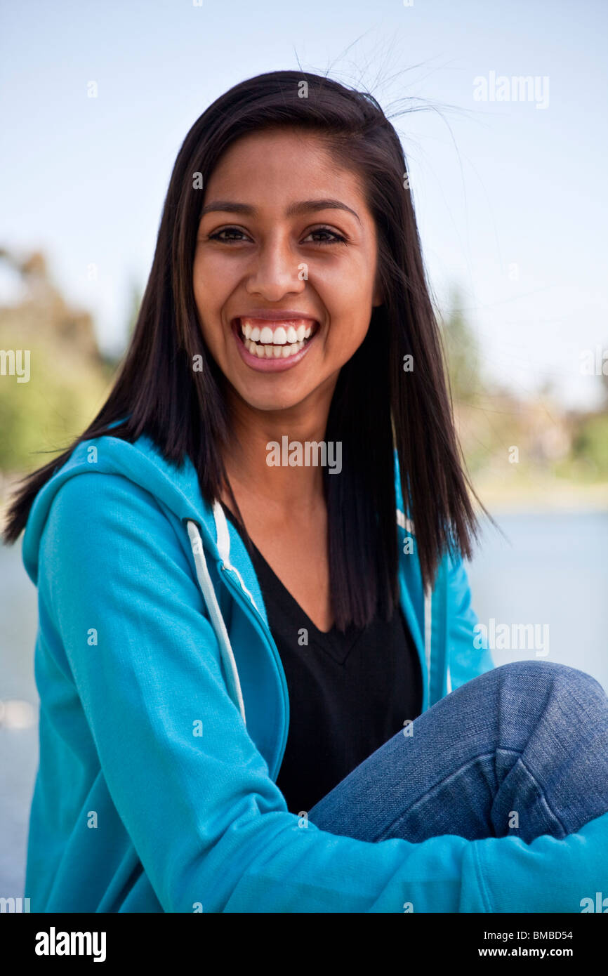 multi ethnic multi racial diversity racially diverse multicultural multi cultural teen Hispanic American girl. MR  © Myrleen Pearson Stock Photo