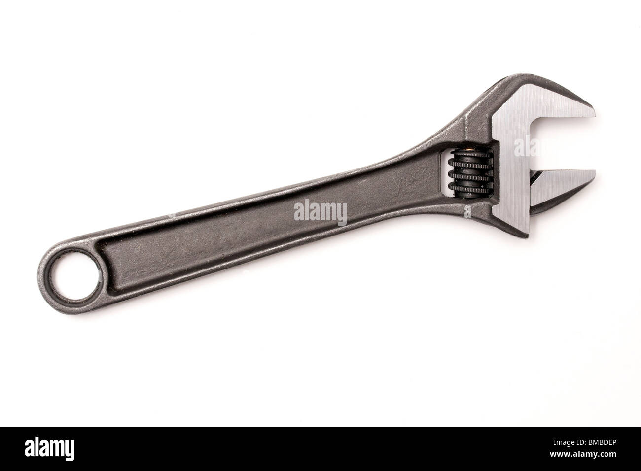 Adjustable wrench isolated on white background Stock Photo - Alamy