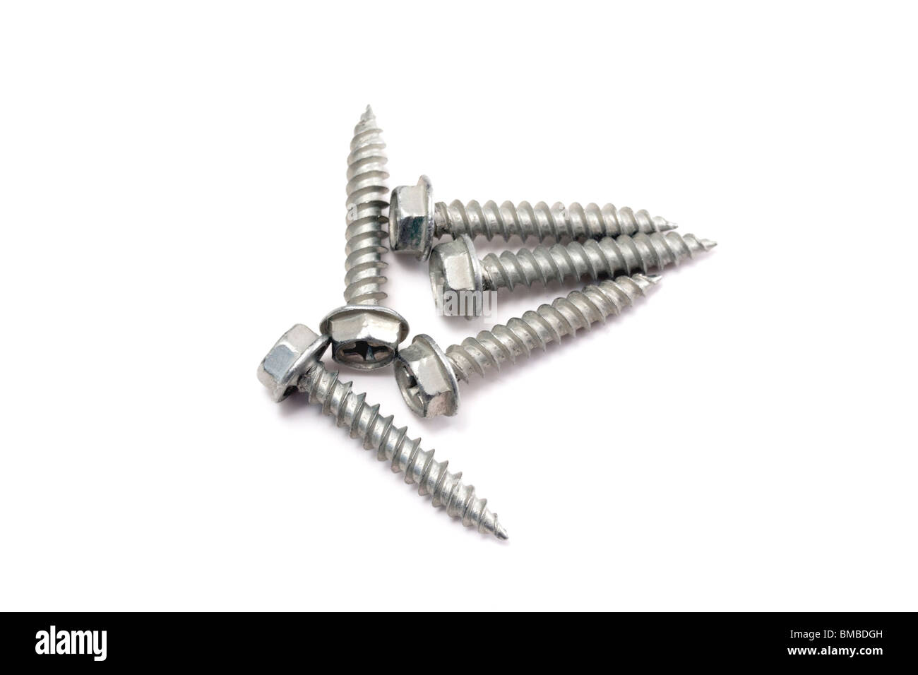 Screws isolated on white Stock Photo