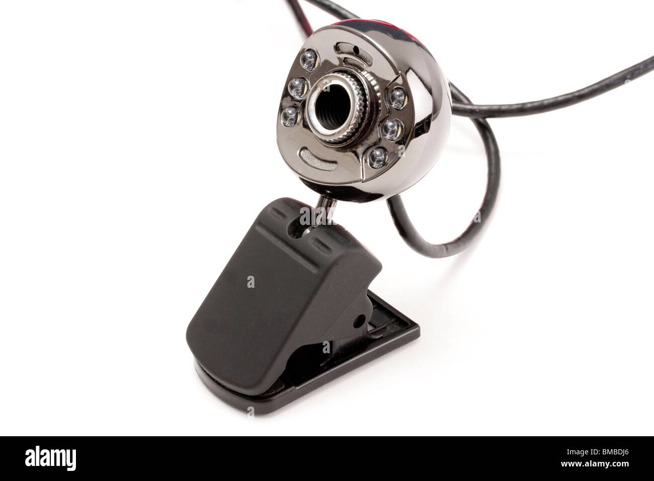 Square White Web Camera Digital webcam isolated on white background Stock Photo - Alamy