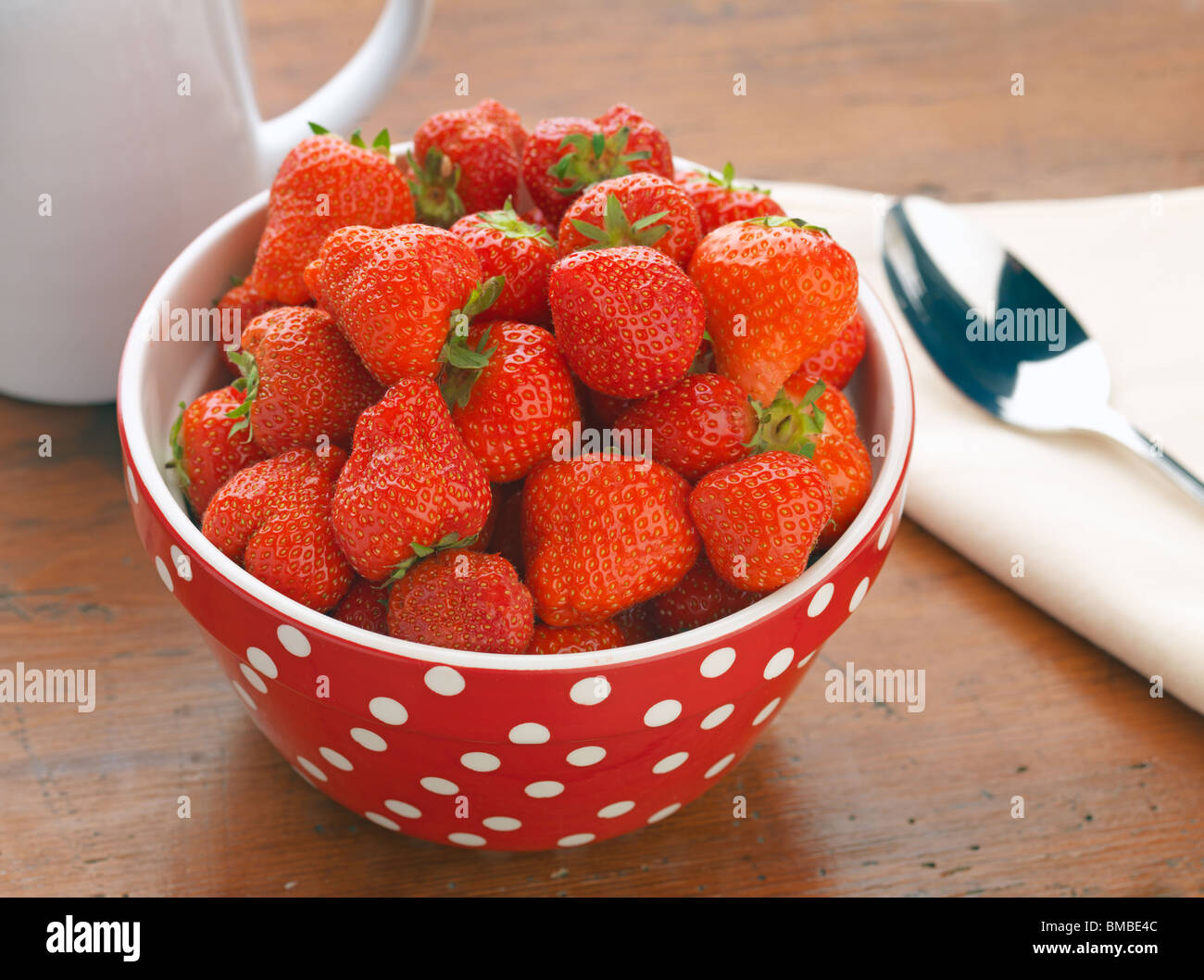 A serving of strawberries Stock Photo Alamy