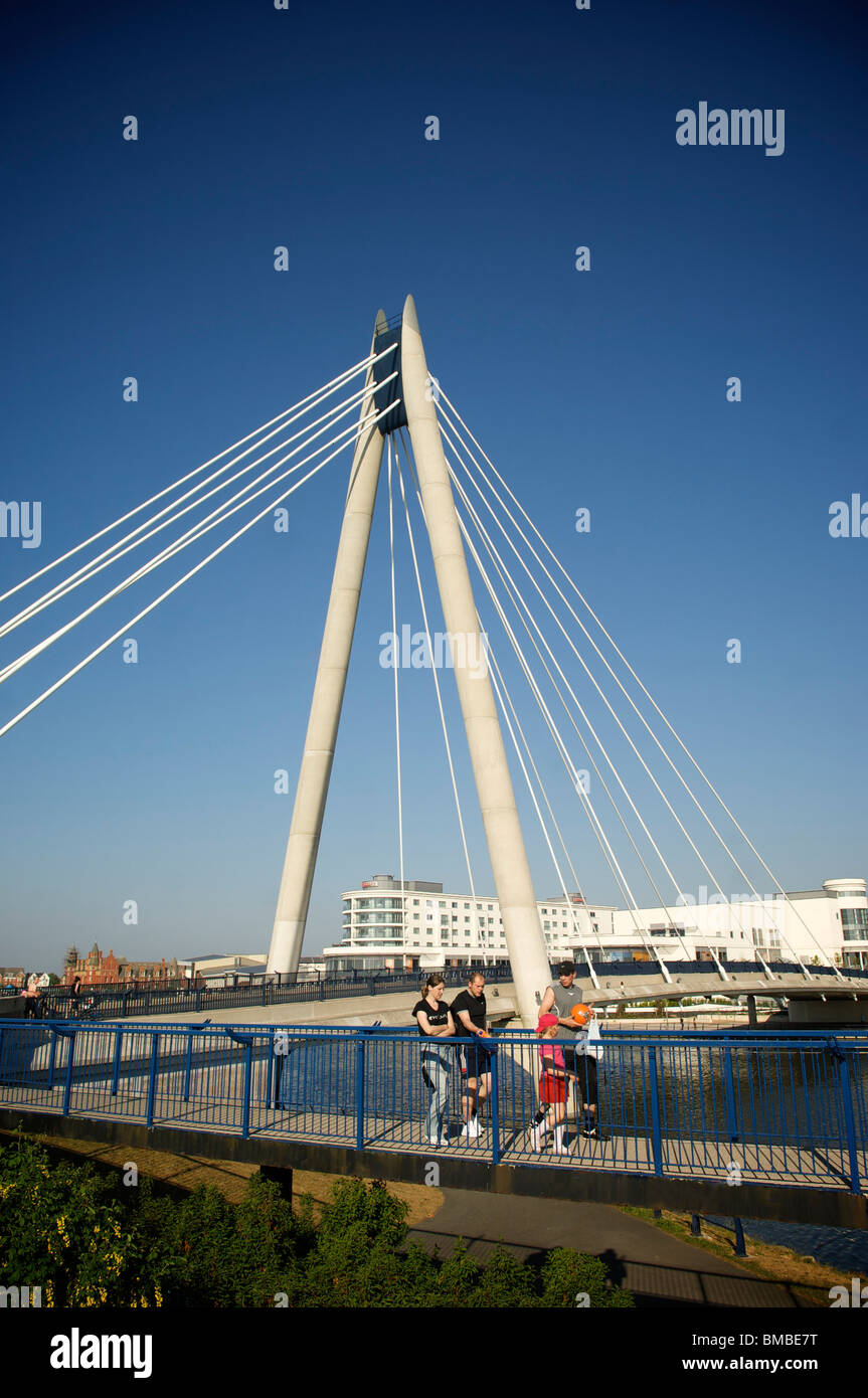 Marine bridge crossing over Marine Lake,Southport,Merseyside,UK Stock Photo Alamy